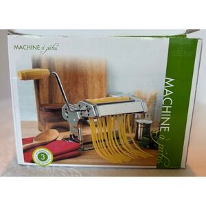 Fox Run 57666 Manual Stainless Steel Pasta Maker Machine NIB Silver 3 Blade Type